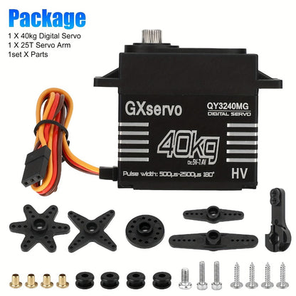 High Torque Digital Servo 88.18LB 180° Metal Gear – 25T Servo Arm for 1/8 1/10 RC Cars & Robots, Precision Steering Gear Upgrade, RC Enthusiast Replacement Part & Robotics Accessory
