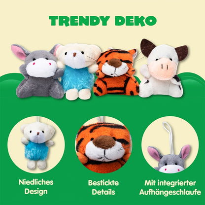 Mini Animal Plush Toy Assortment 36 Pack — 3 Inch Bulk Stuffed Animals with Keychain, Party Favors for Kids, Carnival Prizes, Pinata Fillers, Goody Bag Stuffers, Birthday Christmas Classroom Rewards