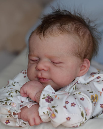 Reborn Baby Doll 19 Inch Full Vinyl Body Lifelike Newborn Girl Doll with Hand-Rooted Hair 3D Painted Skin Clothes Pacifier Bottle Birth Certificate – Perfect Gift for Girls Kids Collectors Birthday Christmas