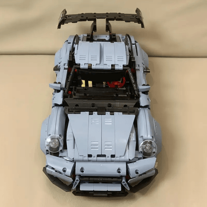 2100pcs Cool Toys for Men Creative Misty Blue Lowrider Sports Car Building Blocks Model Fashionable Model Desktop Ornament Room Decoration, Home, Adult Building, Valentine'S Day Gifts