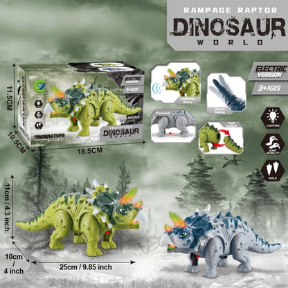 Toys for Children Featuring a Triceratops Dinosaur That Walks on Its Own, Lights Up, And Makes Roaring Sounds, Perfect for Halloween, Surprise Birthday Celebrations, And Christmas Gifts for Boys And Girls