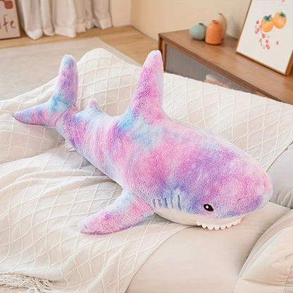 Shark Plush Pillow Stuffed Animal - Soft Cute Shark Throw Pillow for Couch, Kids Room Decor, Birthday Gift for Girls, Women & Ocean Animal Lovers, Mixed Colors