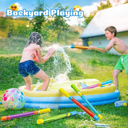 Water Polo Balls Bulk Set 80 Pack for Pool Games & 4-Piece Mini Water Gun Squirt Toy Kit – Summer Outdoor Water Play for Kids Boys Girls Ages 3+, Pool Party Beach Backyard Birthday Gift