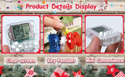Video Game Party Favors for Kids, Mini Game Keychain for Kids Boys Birthday Supplies Gaming Party Favors Classroom Prizes