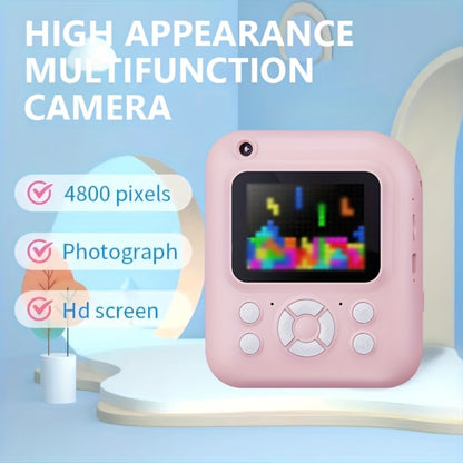 Kids Instant Print Camera 3-in-1 with MP3 & Games – 10x Zoom, 2.4" HD Screen, 32GB Card, Prints Photos in 1 Second, Birthday & Holiday Gift for Girls & Boys