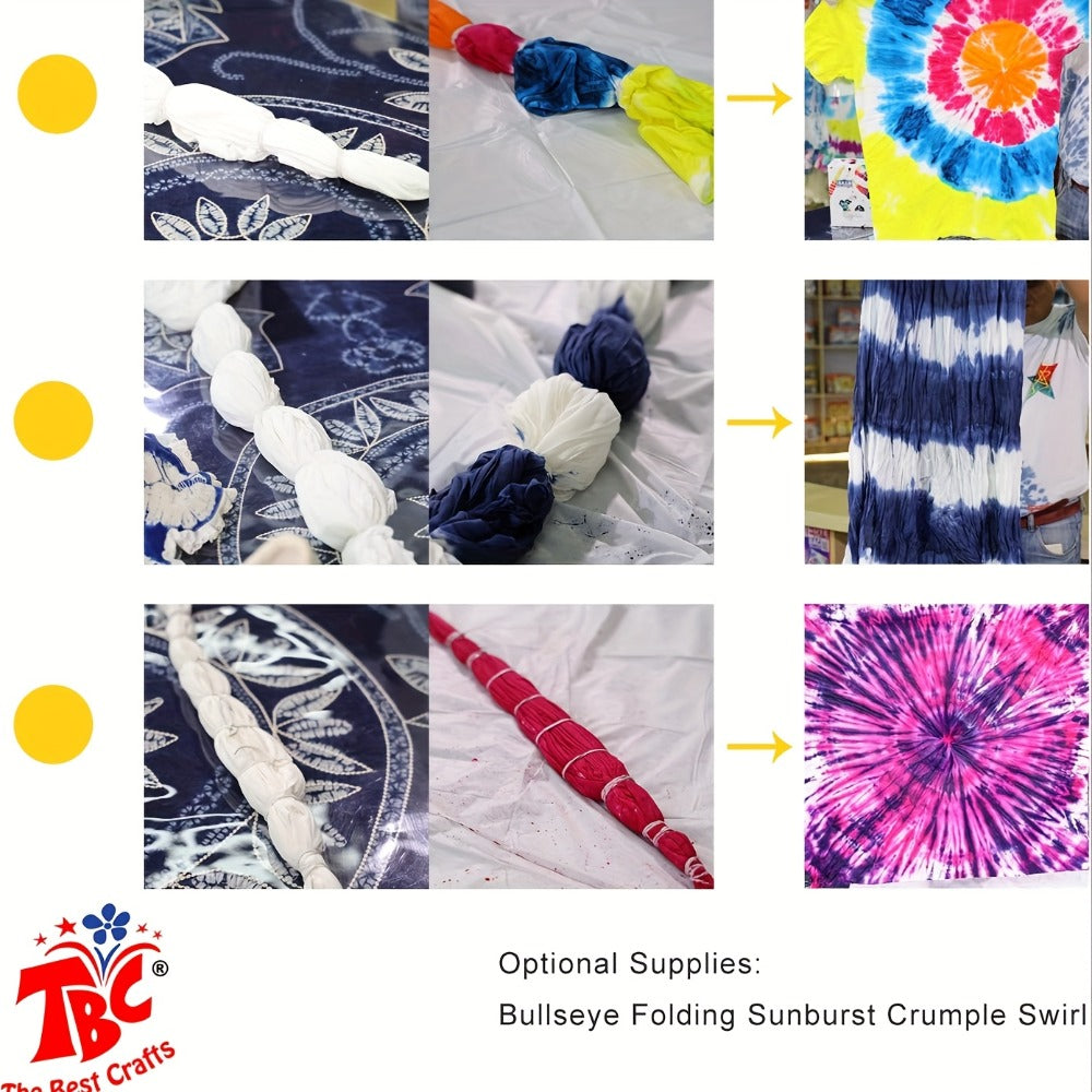 8-Color Tie Dye Kit for Kids & Adults – All-in-One DIY Fabric Dye Set with Squeeze Bottles Gloves Rubber Bands & Refill Packs, Tie-Dye Party Activity Gift 36+ Projects