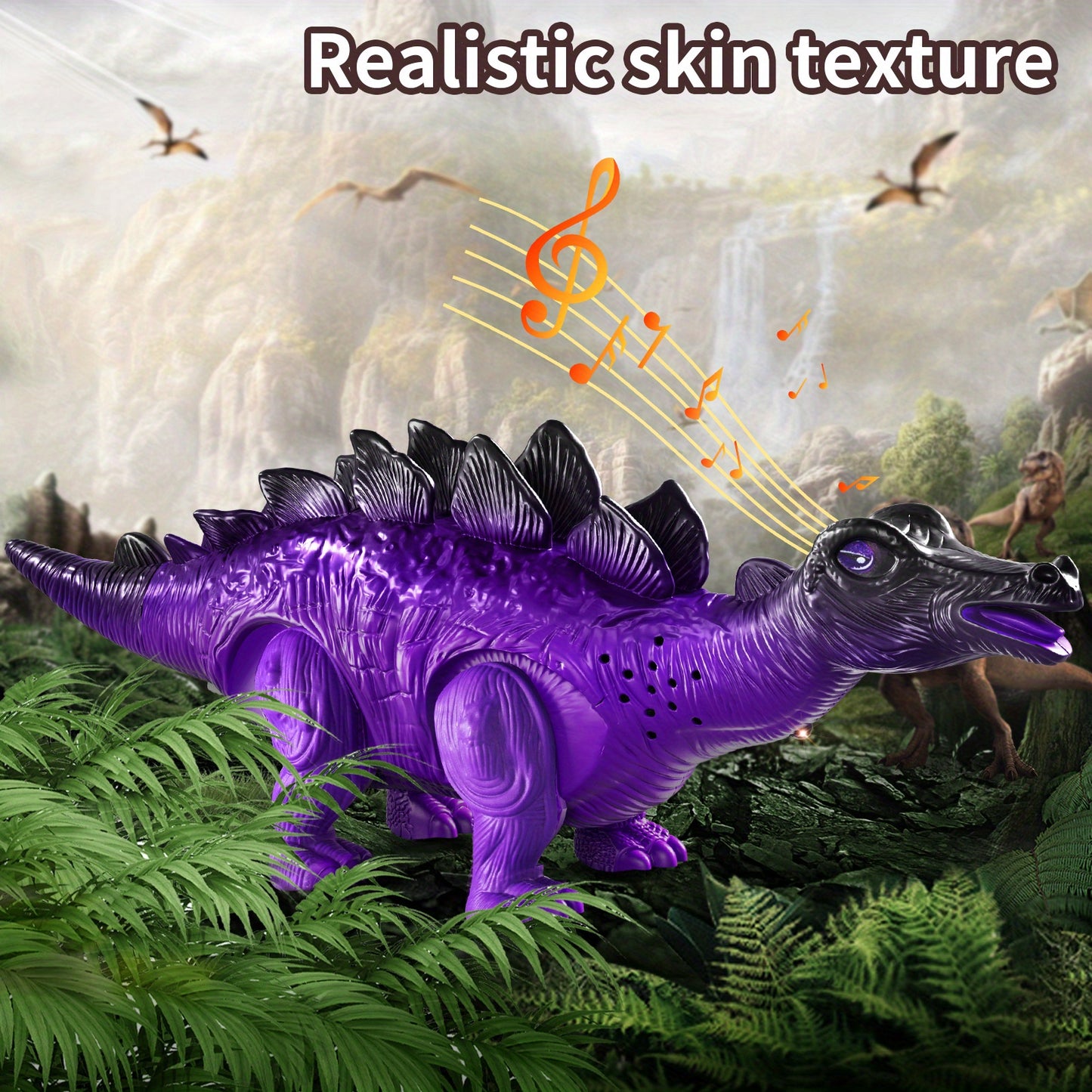 Set of 3 Electric Dinosaur Toys Featuring Sound, Light, And Walking Functions, Perfect Gift for Boys Aged 3 to 7, an Interactive Moving Dinosaur Toy Collection