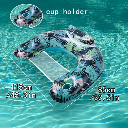 Inflatable Pool Float Chair with Cup Holder & Backrest for Adults – Striped Durable Water Lounge Float, 3-Color Set, 6-Pack or Single Options for Pool Lake River Summer Party