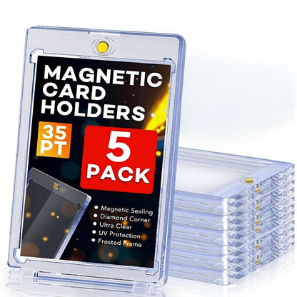 5/30/60pcs 35 Point Magnetic Trading Sports Card Holders One-Touch Hard Case Packs
