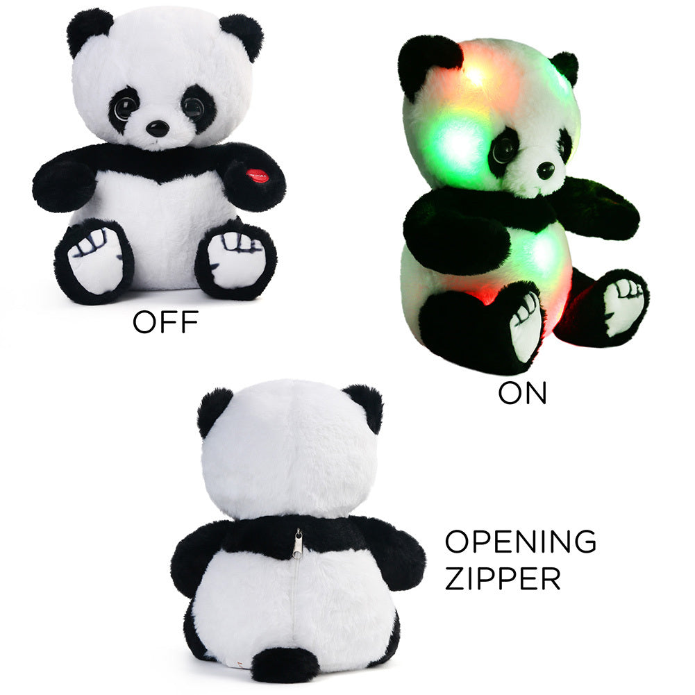 12'' Light Up Panda Stuffed Animals, Kawaii Panda Bear Plush with LED Light, Hugging Toy Gift for Kids Birthday Gift For Boys Girls, Christmas Gifts,Home Decor,Mother's Day