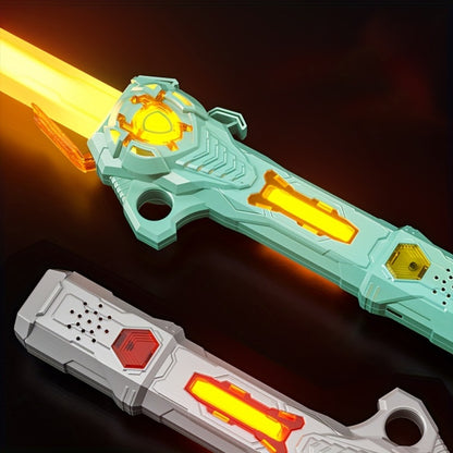 RGB Light-Up Saber Toy 16 Colors Rechargeable Light Sword with Gravity Sensor & Sound Effects – 2-in-1 Flashing Space Sword for Kids Boys Girls | Best Birthday Christmas Gift