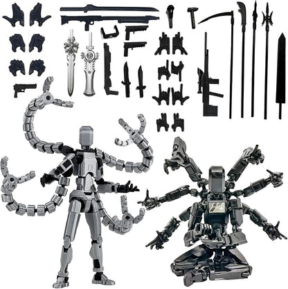 2pcs(Assembled) T13 Action Figure Set, 3D Printed Action Figures, 3D Printed Toy Figures, Desktop Ornaments, Collectible Decorations for Game Enthusiasts( 5.5inch)