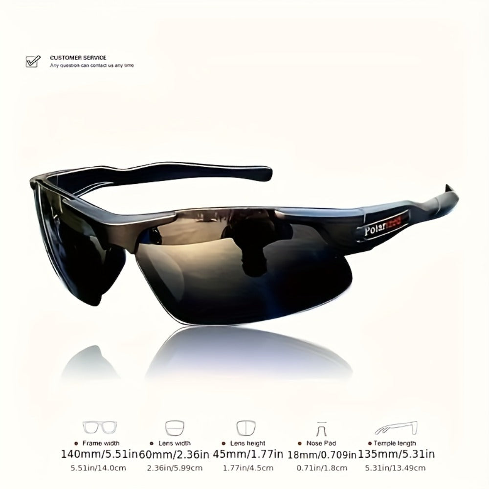 Men's Polarized Sunglasses 3 Pack - Half Frame Anti-Glare Driving Glasses, Wide Frame Lightweight UV400 Fashion Eyewear for Men, Set of 3