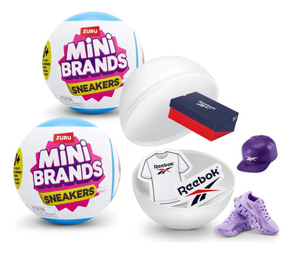 2 pcs - ZURU Series 1 Mini Brands Sneakers, 5 Mystery Miniature Brands Accessories, Collectible Mystery Capsule for Teens, Adults and Collectors