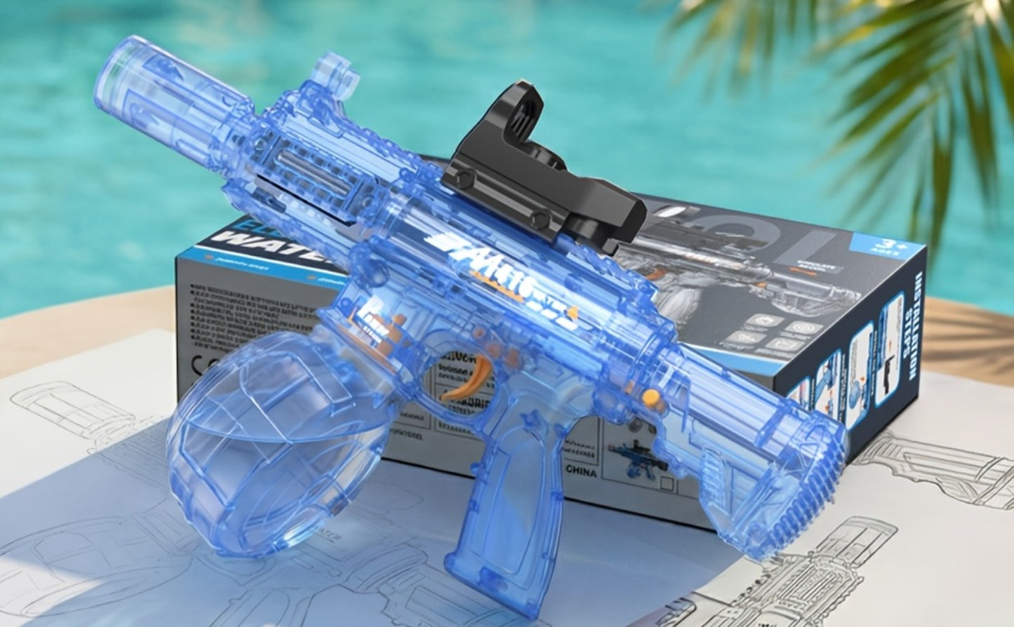 Kids Sound & Light Electric Water Gun Ages 3-8 – Auto Squirt Blaster with Large Tank & LED Effects, Summer Outdoor Pool Beach Backyard Party Toy, Birthday Gift for Boys & Girls, 1pc or 2-Pack
