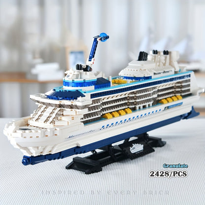 Cruise Ship Building Block Model Kit 2428pcs for Adults Teens – Technic Ocean Liner Construction Set Multicolor ABS Bricks Nautical Collector Display Home Decor Birthday Christmas Gift Ship Lovers
