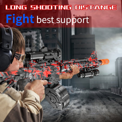 Large Blaster with Drum, Automatic Dual Mode Blaster, for Outdoor Activities -Perfect for Outdoor Team Games & Christmas Gifts, Black And Red