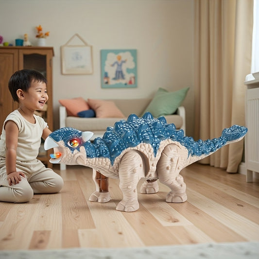 Walking Anthylosaurus Dinosaur Toy with Sound and Light, Jurassic Dinosaur Era, Children's Day Gifts and Birthday Gifts for Boys and Girls