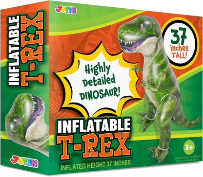 Inflatable T-Rex Dinosaur 37 Inch Giant Tyrannosaurus Rex Blow Up Toy ASTM Safe Birthday Party Decoration Gift for Kids Adults Christmas Holiday