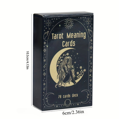 Meaning Cards, Deck Of Cards, Original Tarot Game, Oracle Cards, Divination Party, Desktop Toys, Casual Games, Suitable for Valentine's Day Gifts, Birthday Gifts, Christmas Party Games, Card Games