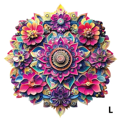 Mandala Wooden Puzzle, Exquisite Boxed Wooden Puzzle, Unique Irregular Shaped Animal Puzzle, Perfect Birthday And Christmas Gift, Active Brain Exercises Focus, Decorative Art Painting