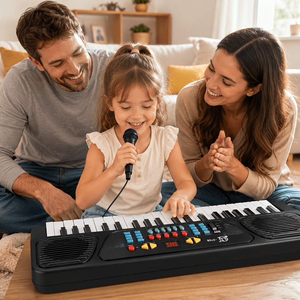 Electronic Keyboard With Microphone