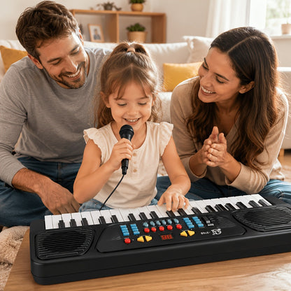 Electronic Keyboard With Microphone