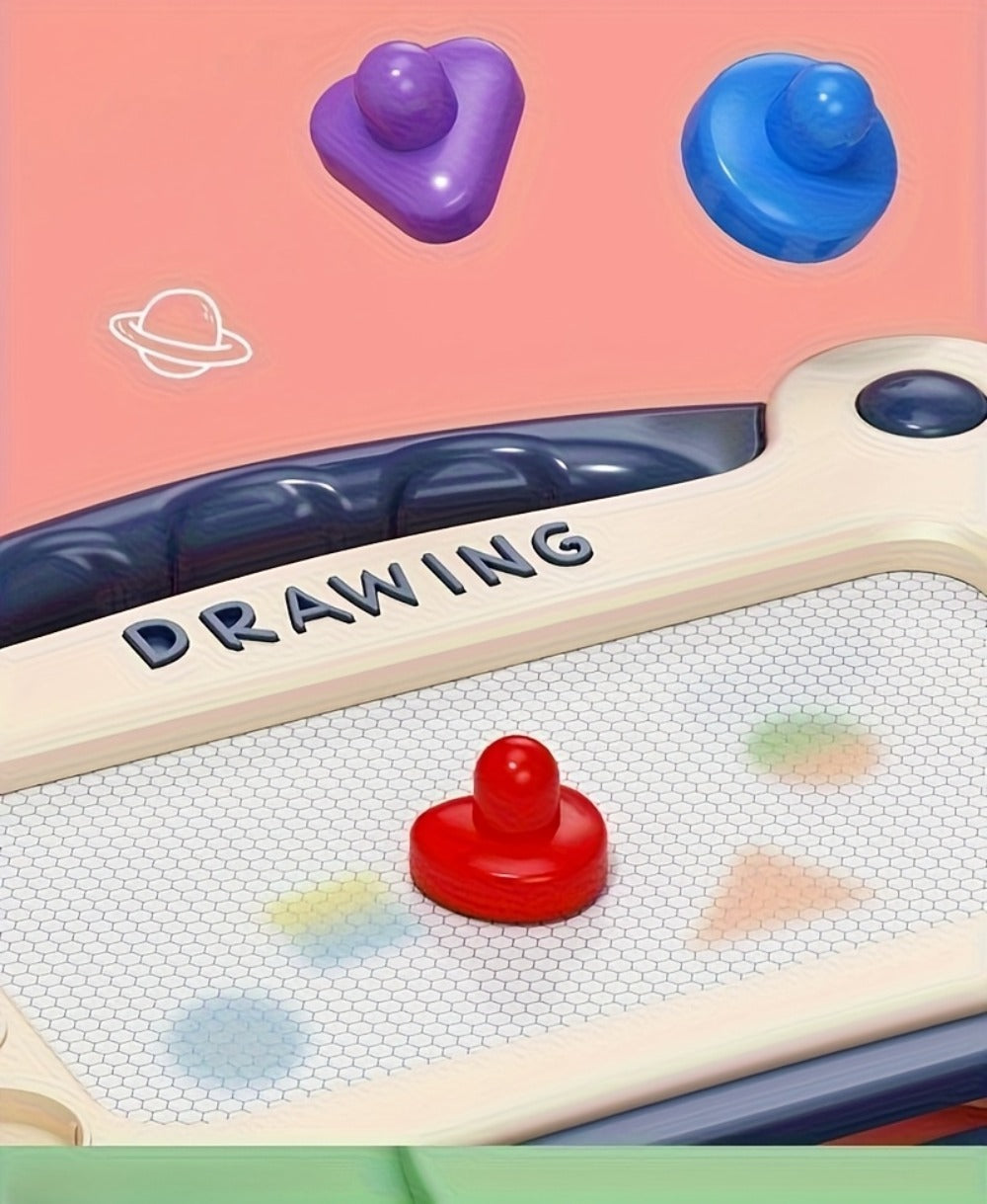 Kids Drawing Board Toy 3-in-1 with Stamps Brush Stand – Magnetic Doodle Art Set for Toddlers Boys Girls Ages 3+ Birthday Easter Christmas Gift STEM Creative Play