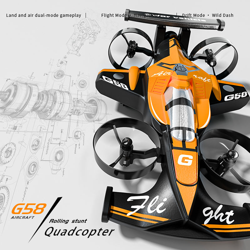 [Christmas Gift] Look Here! Mini Car And Drone Combo - a Dual-Mode, Multi-Functional Wonder Gift! One-Touch Takeoff, Stable Hovering, Racing Mode, Headless Mode, 360° Aerial Flips. The Perfect Christmas Gift, Fun Birthday Present!