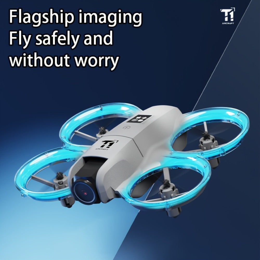 Mini 4K FPV Drone with 180° Rotating Dual Camera – Optical Flow Positioning, Dual Batteries, 360° Flip, One-Key Takeoff Landing, Anti-Shake RC Quadcopter for Beginners Boys Girls