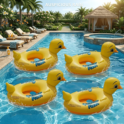 1/2/4-pack Inflatable Duck Pool Float -Cute & Safe Swim Ring With 2 Handles, PVC Float, Summer Water Toys For Pools, Lakes, Beach & Outdoor Fun