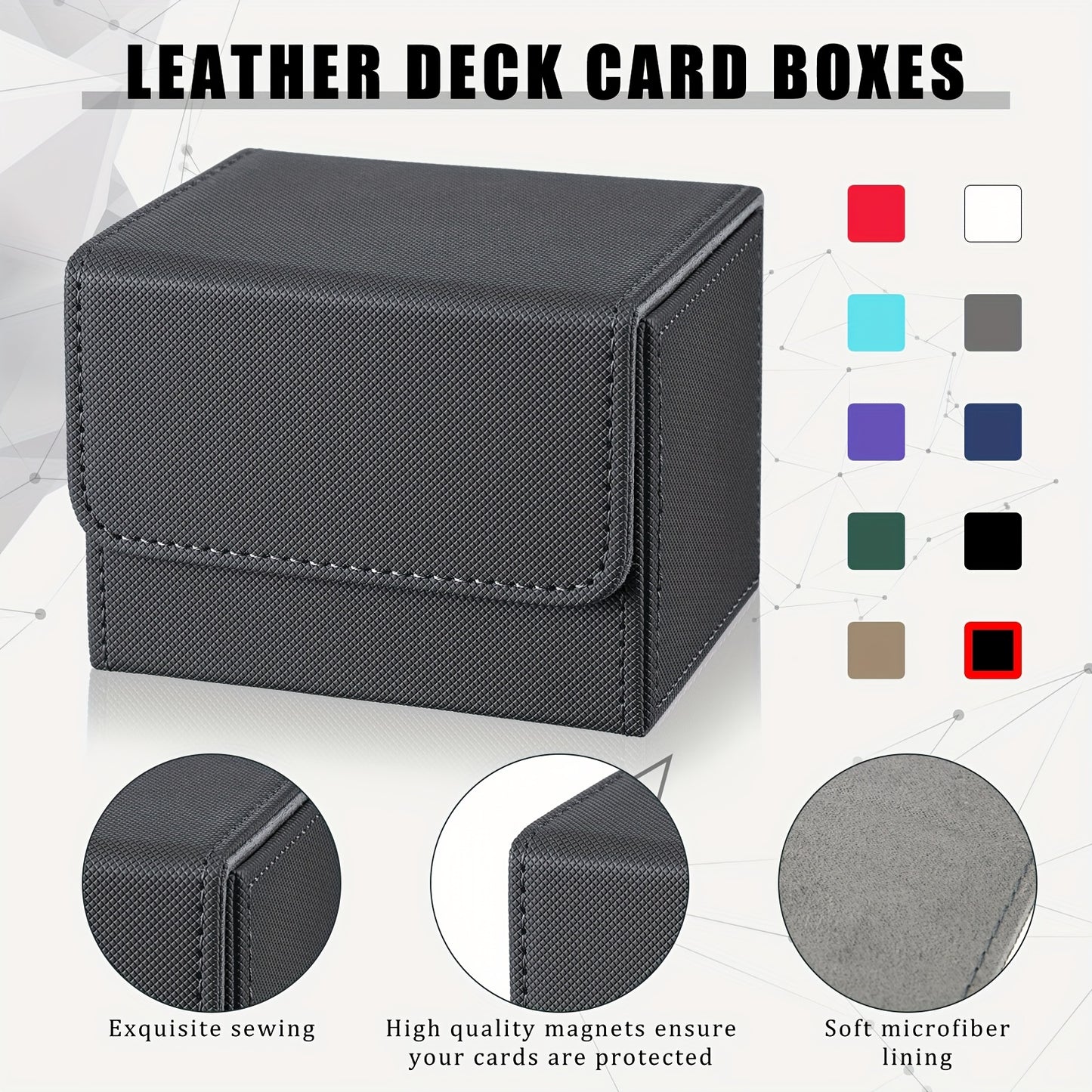 2026 10pcs Deck Game Card Box Magnetic Card Game Case For 100 Plus Gaming Storage Containers Compatible With MTG Deck Boxes, 10 Colors Match Day Fan Gear for Football and All Fans