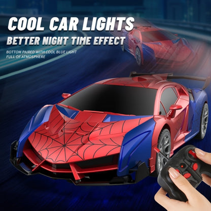 RC Robot Car Toy 1:18 Scale for Kids – One-Button Deformation Remote Control Stunt Car, 360° Rotating Drift, Blue & Red Color Options, Educational Birthday Children's Day Gift for Boys & Girls Ages 3+