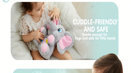 Musical Elephant Plush Baby Toy, Stuffed Animal with Music & Light, Baby Musical Soft Plush Toys for Infant Babies, Christmas Birthday Gifts for Boys And Girls 6+ Months