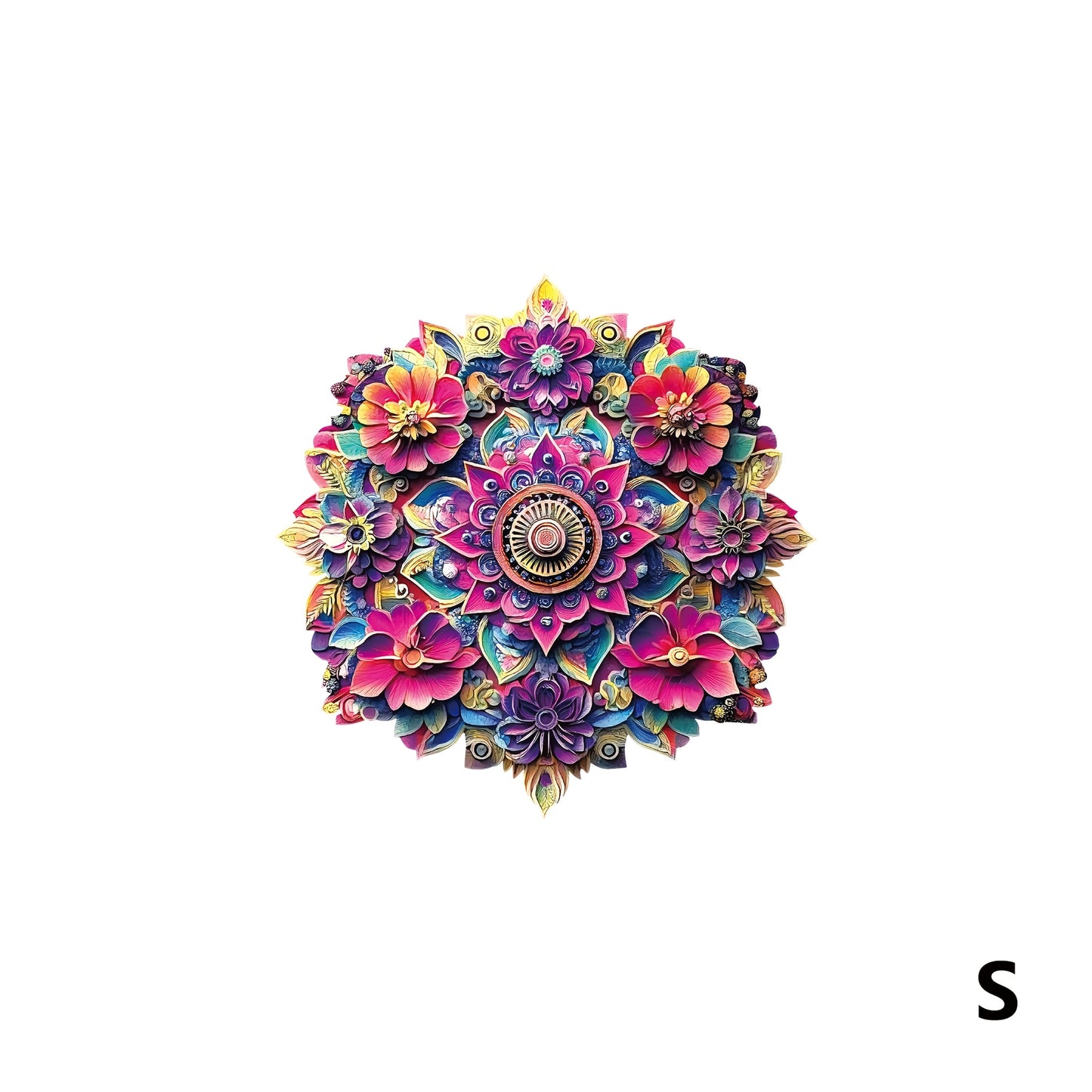 Mandala Wooden Puzzle, Exquisite Boxed Wooden Puzzle, Unique Irregular Shaped Animal Puzzle, Perfect Birthday And Christmas Gift, Active Brain Exercises Focus, Decorative Art Painting