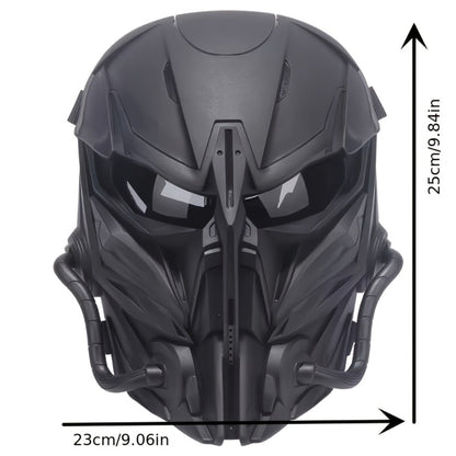 Punisher Skull Cyberpunk Face Mask – Breathable Sci-Fi Futuristic Half Mask for Halloween Cosplay, Rave Bar Club Music Festival, Photo Prop & Gift for Men Adults, Cool Collectible Accessory