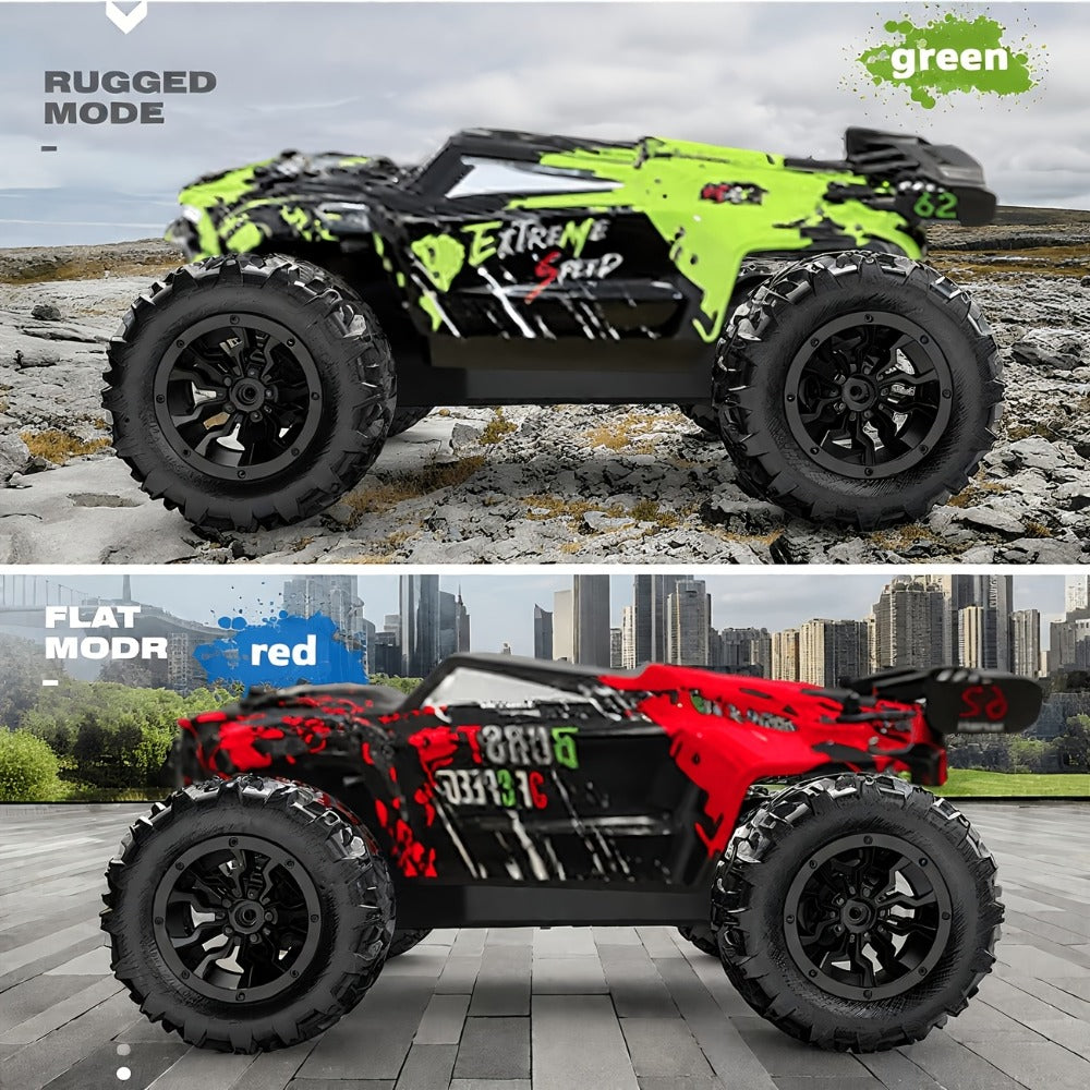 RC Off-Road Car for Kids with LED Lights – Remote Control 4WD Monster Truck, High-Speed All-Terrain Vehicle Toy for Boys & Girls, Outdoor Racing Gift for Birthday Christmas