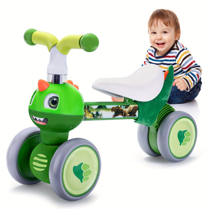 Baby Balance Bike with 4 Wheels, for Ages 10+ Months Toys Gifts, Boy/Girl Balance Bike, Toddler Best First Birthday Gifts