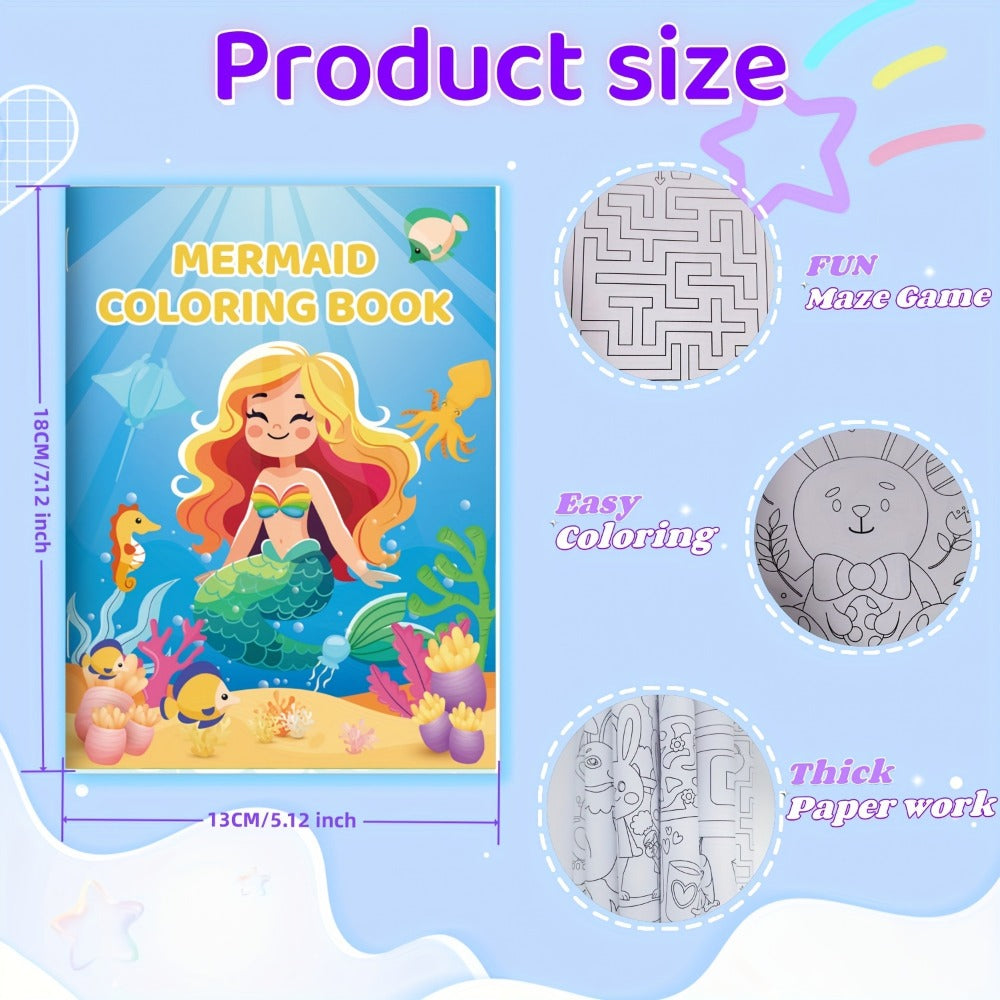 Coloring Books for Kids Ages 3+ – 26 Pack Bulk Set with Dinosaur, Mermaid & Animal Designs, Birthday Party Favors Goodie Bag Stuffers, Classroom Activity Supplies for Boys & Girls