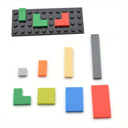 Bulk Flat Tile Building Blocks 150 Pcs – Smooth Thin Plate Bricks 1x1 1x2 1x6 Dots Mixed Particle Set, LEGO-Compatible Bulk Bricks for Kids & MOC Builders, DIY Creative Building Accessory
