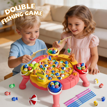 Magnetic Fishing Game for Kids 66 Pieces – Ocean Fishing Toy Set with Rods for Toddlers Ages 3 4 5 6, 1-8 Players, Birthday Gift for Boys & Girls