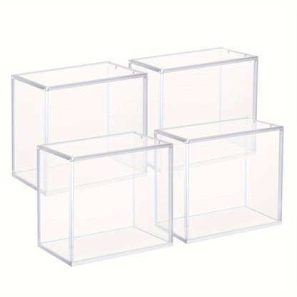 Acrylic Booster Box Display Case with Magnetic Lid – Thick 5mm Clear Protective Storage for Pokemon TCG Card Collectors, 3/4/6 Pack, 5.8"x3.5"x5.3"