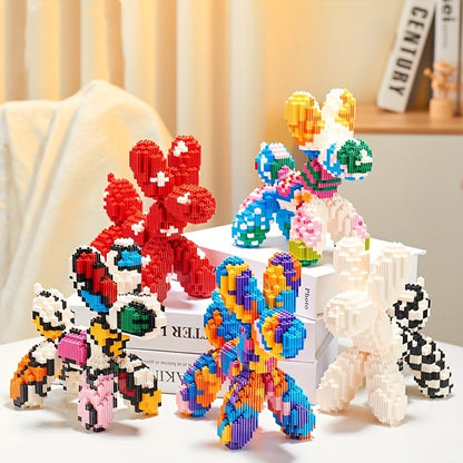 Creative Balloon Dog Building Blocks Set - Interlocking Building Blocks, Home Decor, Great for Holiday Gifts