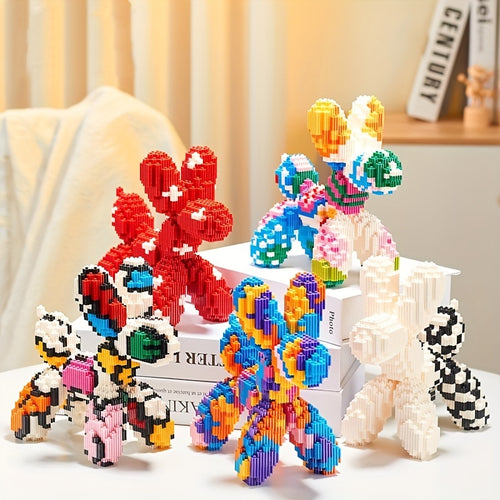 Creative Balloon Dog Building Blocks Set - Interlocking Building Blocks, Home Decor, Great for Holiday Gifts