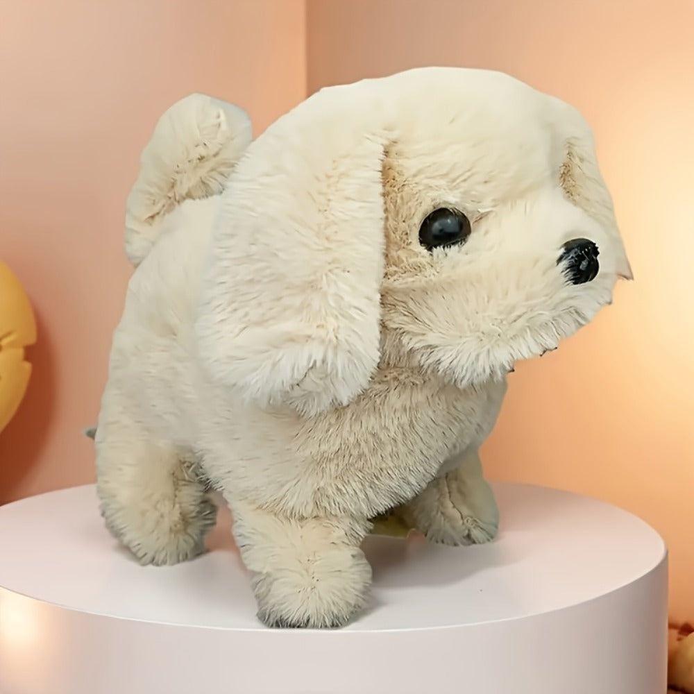 2026 Upgrade Plush Electric Simulation Puppy - Walk & Bark Interactive Electronic Pet, Soft Plush Gift Box, Parent-Child Companion Holiday Gift