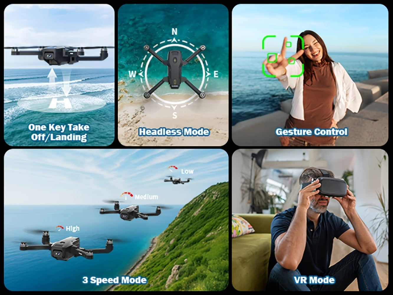GPS Follow Me Drone Under 250g with 4.5 Inch LCD Screen – Camera Drone for Adults Beginners, Auto Return, Gesture Flight, Brushless Motor, Altitude Hold, 3 Speeds, Supports 32G SD Card