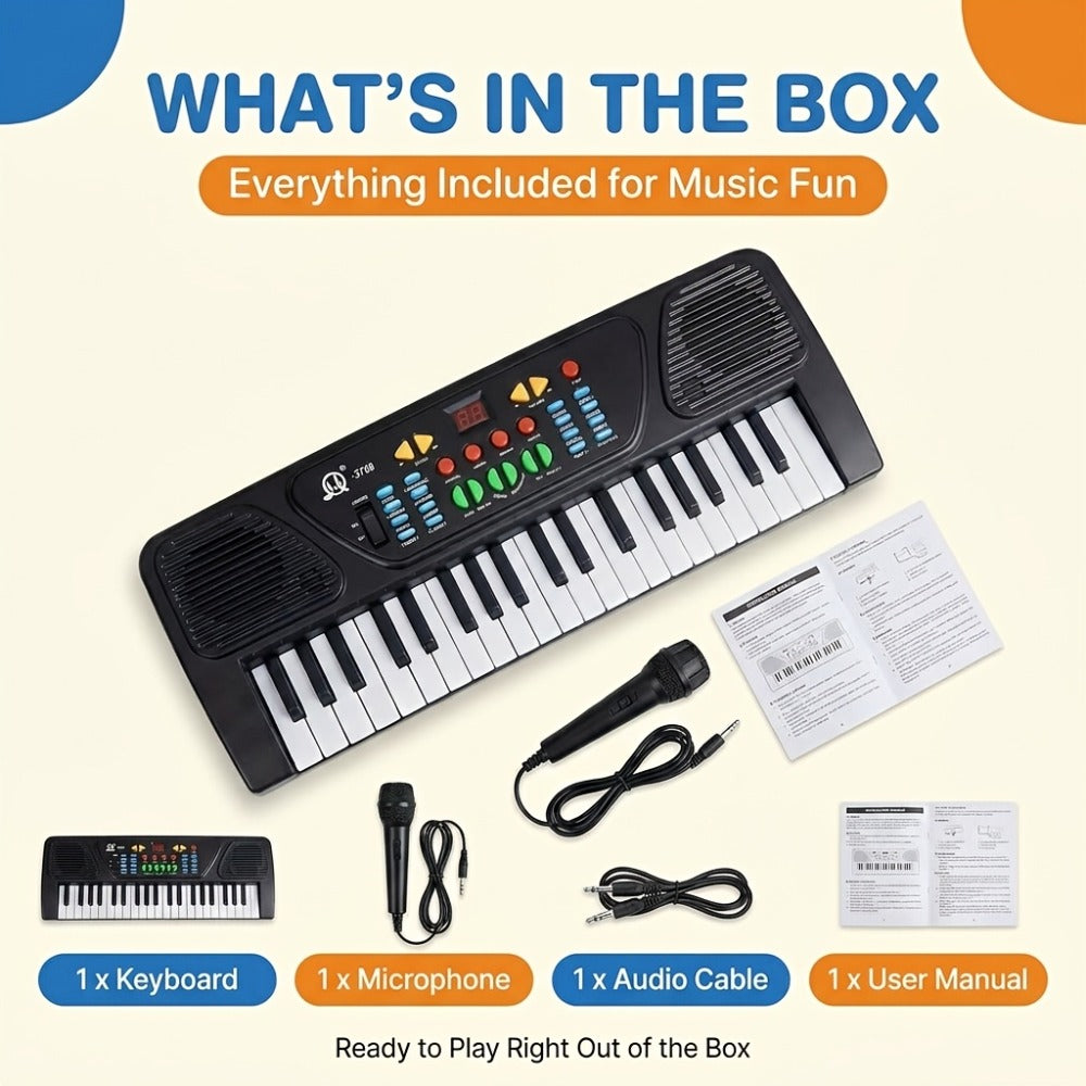 Electronic Keyboard With Microphone