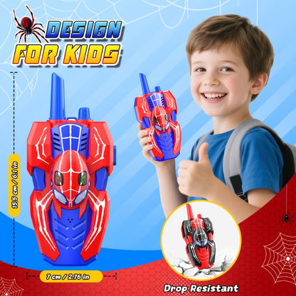 Spider Walkie Talkies for Kids, Walkie Talkies Toys for Boys Girls Year Old, Camping Gear Outdoor Hiking Newsletter, Long Distance Wireless Telephone Receiver for 3-5 4-8 Year Old Kid