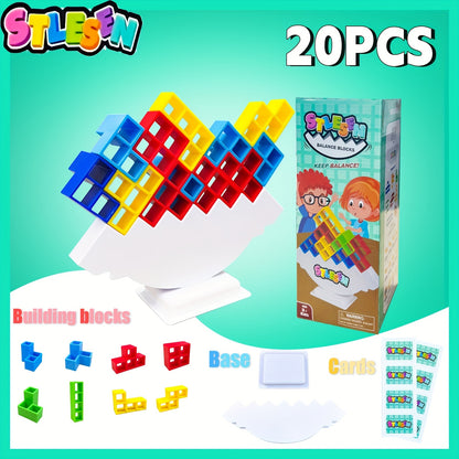 16/20/34/50/68pcs of Enjoyable Balanced Stacking Blocks, Perfect Gifts for Birthdays, Christmas, Or Halloween for Kids, Adults, And Family Groups - Enhance Balance And Coordination Abilities While Fostering Strategic Thinking