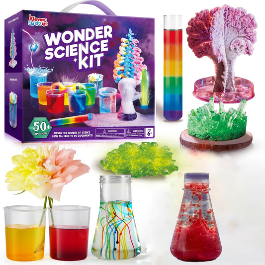 Over 50 Educational Experiments for Children, Including Wonder Science Kits And Assorted Party Favor Packs. Features a Crystal Tree Growing Kit And STEM Activities with Laboratory Science Toys